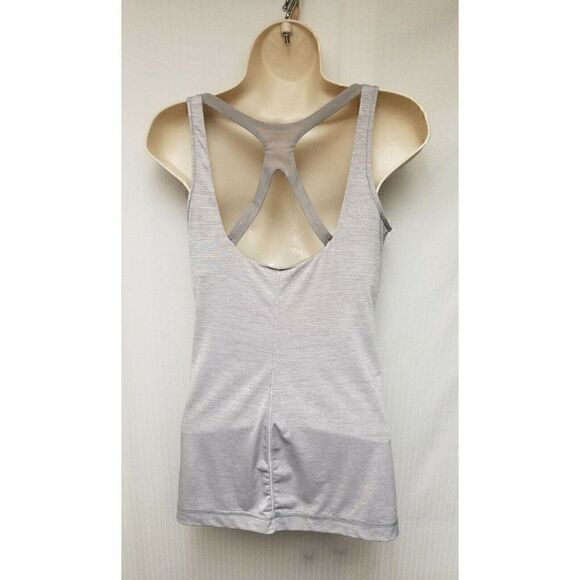lululemon Athletica Scoop Neckline Workout/Athleisure Top Color Gray Size 6 - Picture 6 of 9